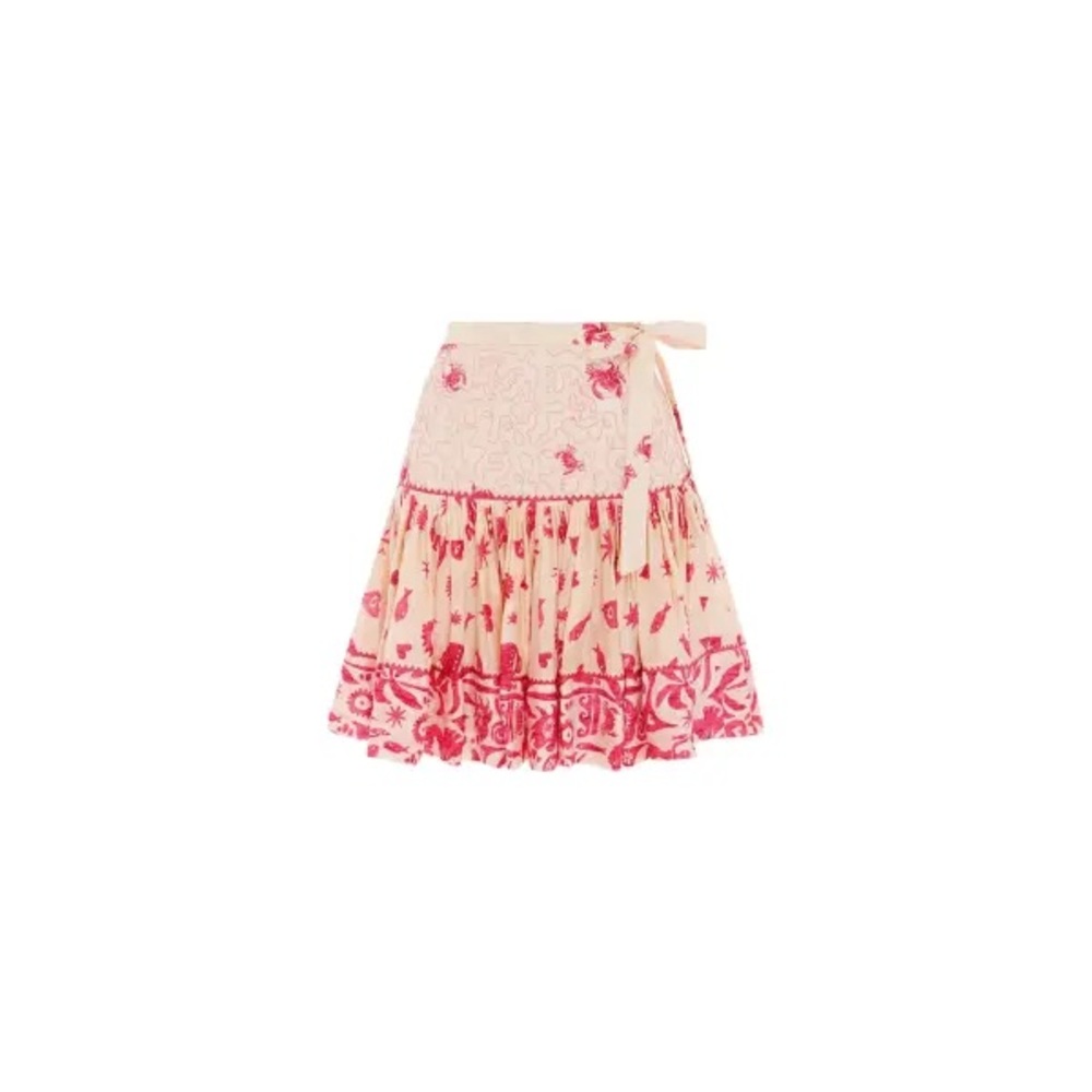 Alemais Esmerelda bow-waist silk-habotai skirt US 6